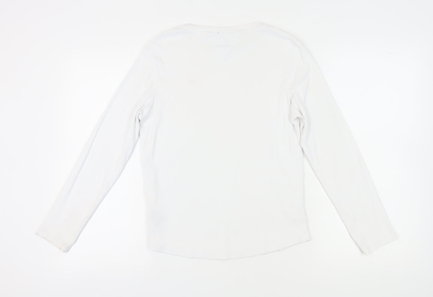 Tommy Hilfiger Unisex Kids White Long Sleeve T-Shirt