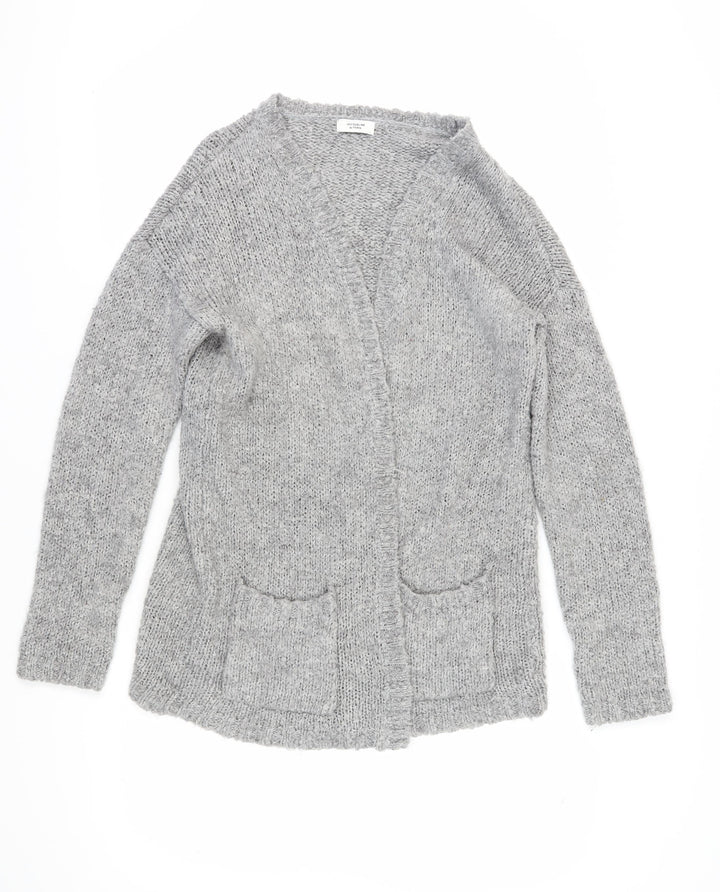 Jacqueline de Yong Women's Grey Cardigan V-Neck L
