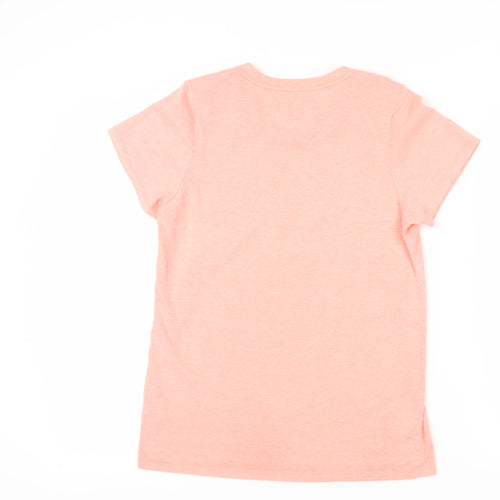Diesel Girls Pink XL Basic T-Shirt with Logo