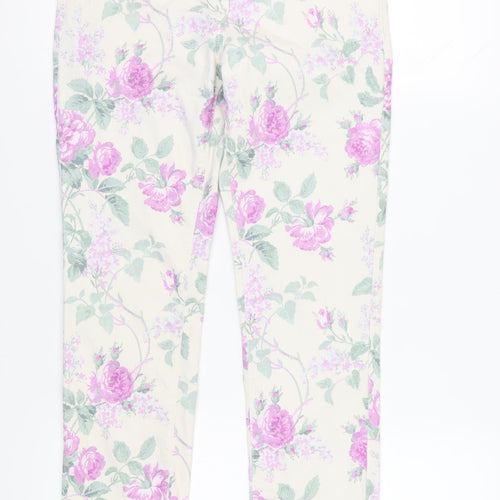 Laura Ashley Women's Floral Multicoloured Ankle Jeans Size 12