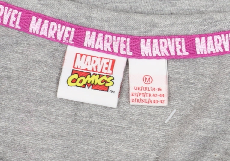 Marvel Women's Grey 14 Comics Superhero Pullover Sweatshirt