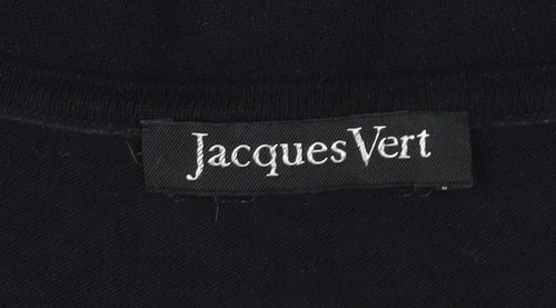 Jacques Vert Women's Black Beaded Long Sleeve Blouse