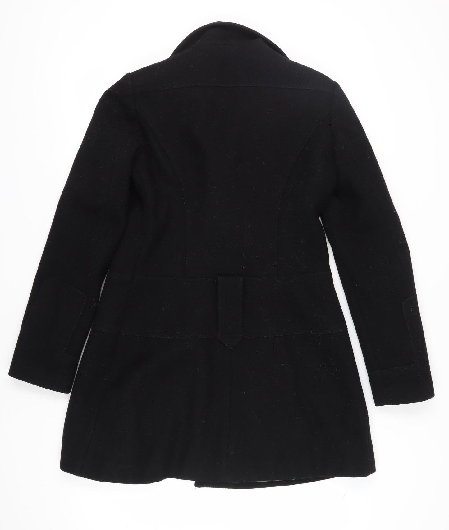 Guess Jeans Women's Black Wool Mid-Length Overcoat M