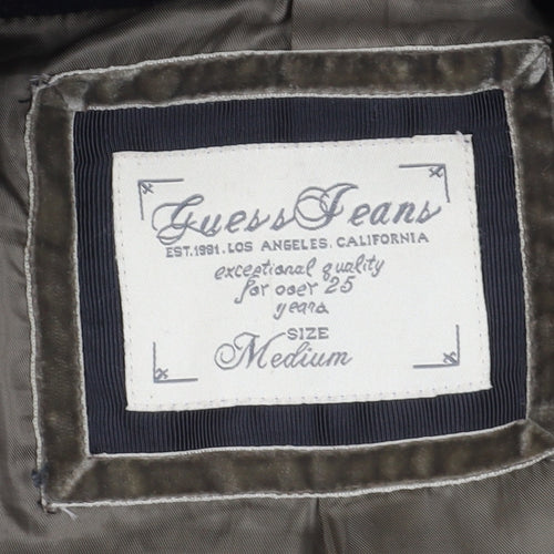 Guess Jeans Women's Black Wool Mid-Length Overcoat M