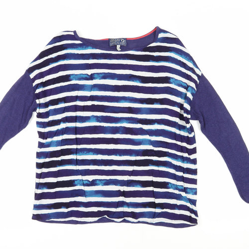 Joules Women's Blue Striped Knit T-Shirt XS