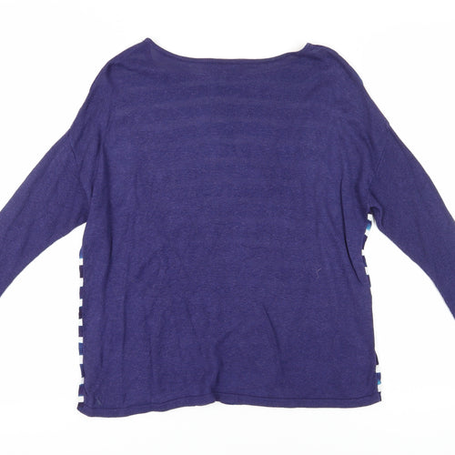 Joules Women's Blue Striped Knit T-Shirt XS