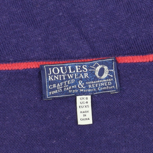 Joules Women's Blue Striped Knit T-Shirt XS