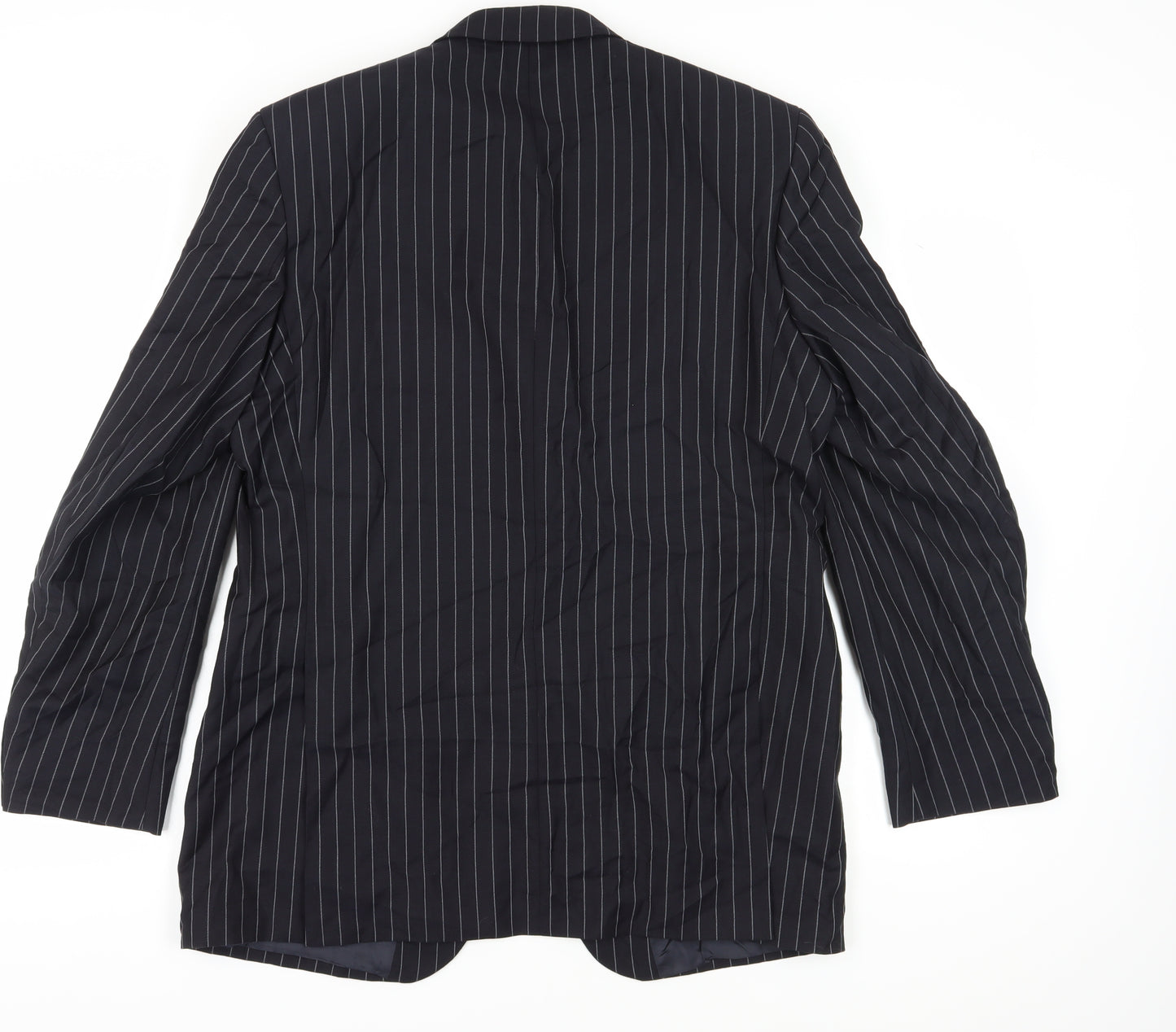 Dehavilland Men's Black Pinstripe Blazer Size 42L