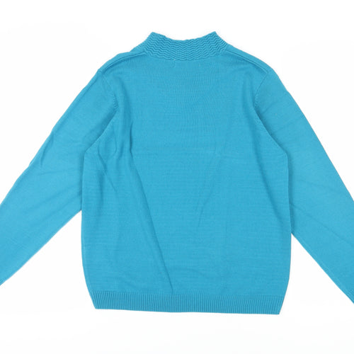 Honor Millburn Women's Blue V-Neck Pullover Jumper M
