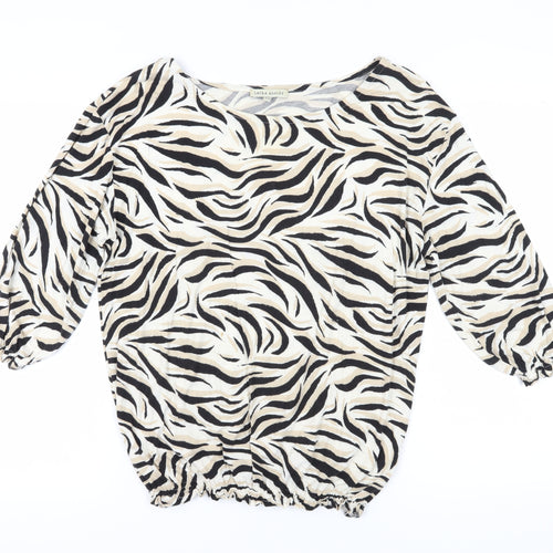 Laura Ashley Women's Multicoloured Zebra Tunic Blouse Size 14