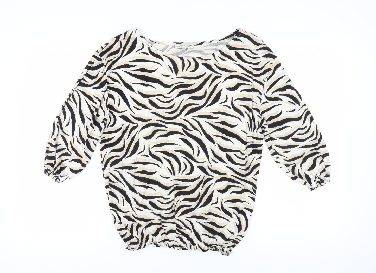 Laura Ashley Women's Multicoloured Zebra Tunic Blouse Size 14