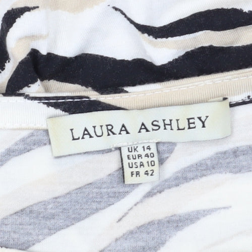 Laura Ashley Women's Multicoloured Zebra Tunic Blouse Size 14