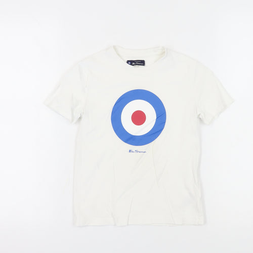 Ben Sherman Boys White Graphic T-Shirt 8-9 Years