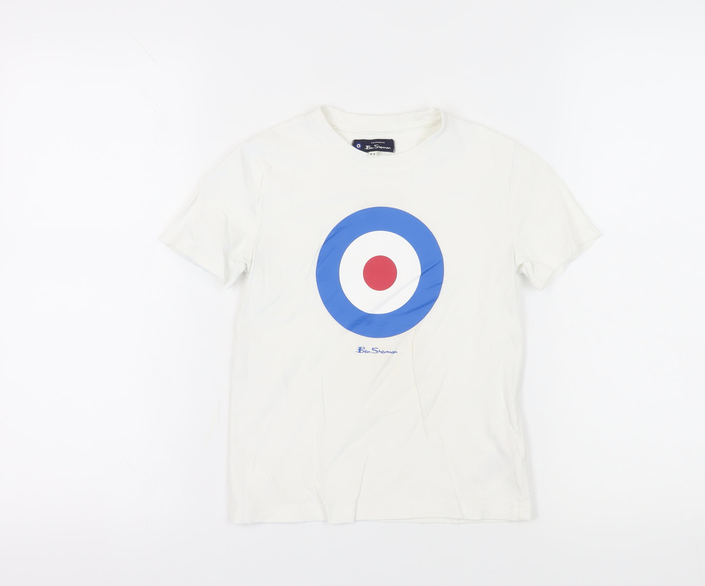 Ben Sherman Boys White Graphic T-Shirt 8-9 Years