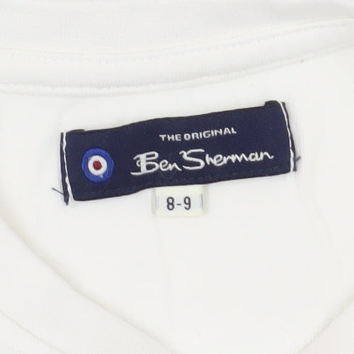 Ben Sherman Boys White Graphic T-Shirt 8-9 Years