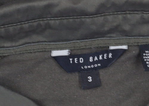 Ted Baker Men's Green Long Sleeve Polo Shirt, Size M