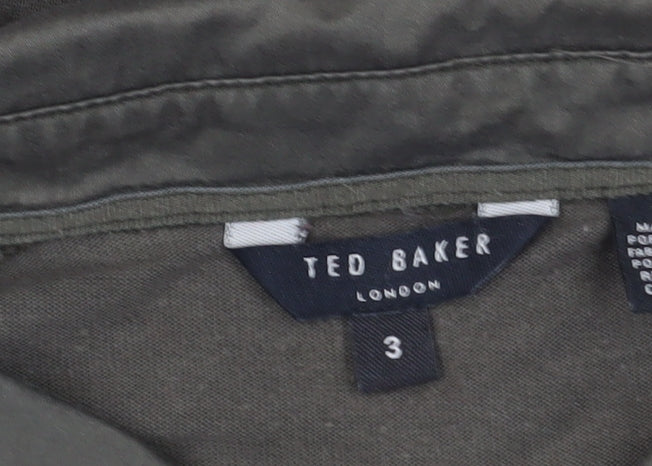 Ted Baker Men's Green Long Sleeve Polo Shirt, Size M