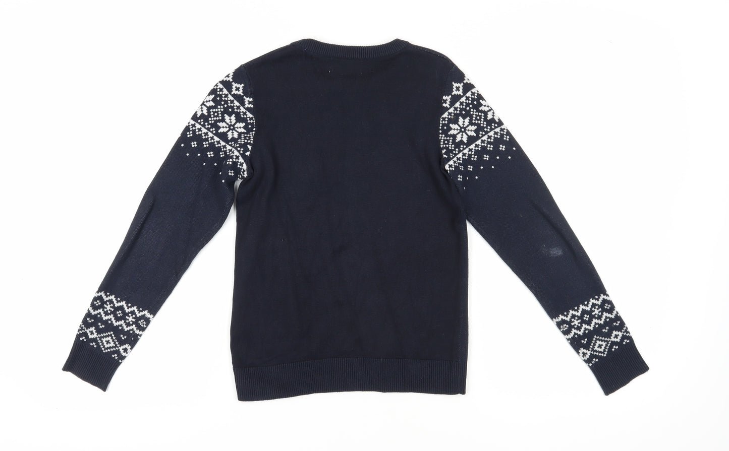 Jack & Jones Boys Blue Dino Christmas Jumper, Size 11