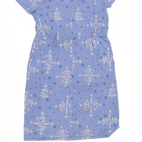 White Stuff Women's Floral Blue Knee-Length Dress 10