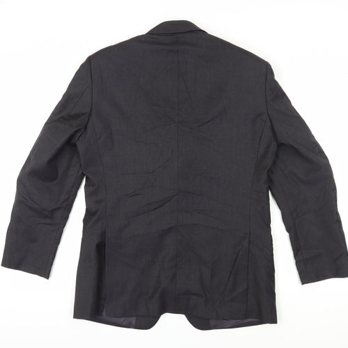 T.M.Lewin Men's Black Wool Suit Jacket, Size 38S