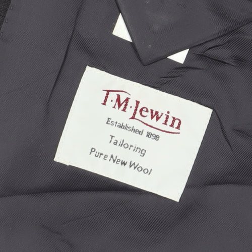 T.M.Lewin Men's Black Wool Suit Jacket, Size 38S
