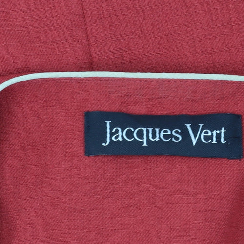 Jacques Vert Women's Red Short Sleeve Blazer Size 20