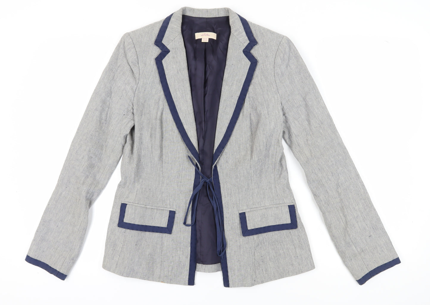 Whistles Women’s Grey Herringbone Blazer UK 12