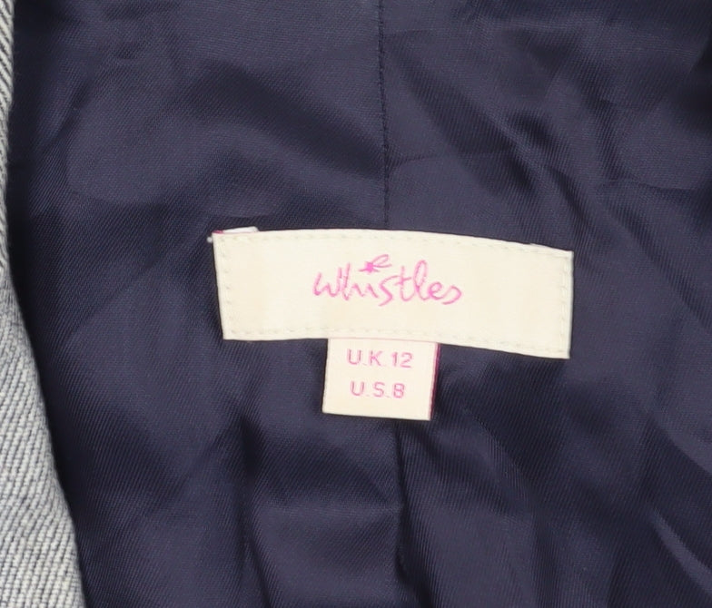 Whistles Women’s Grey Herringbone Blazer UK 12