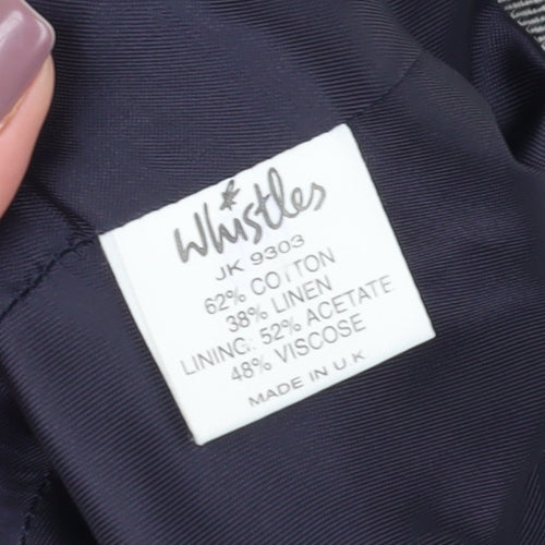 Whistles Women’s Grey Herringbone Blazer UK 12