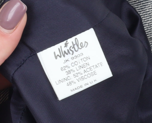 Whistles Women’s Grey Herringbone Blazer UK 12