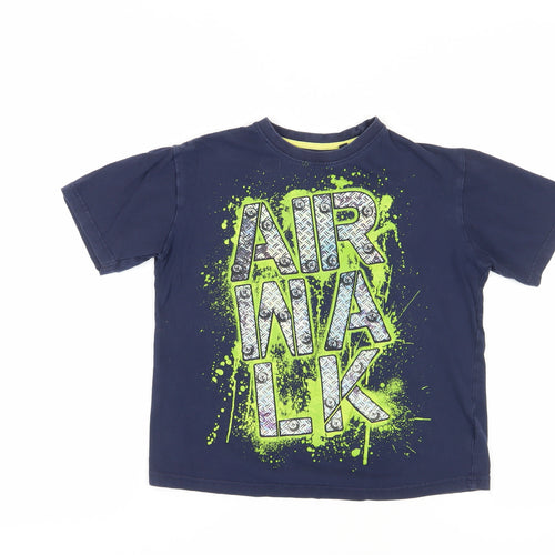Airwalk Boys Blue Graphic T-Shirt, Age 9-10, Cotton Casual