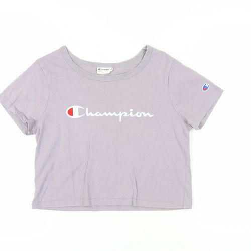 Champion Womens Purple Cropped T-Shirt S