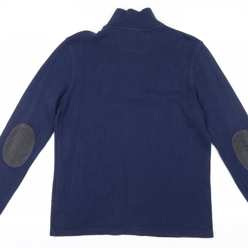 Banana Republic Men's Blue 1/4 Zip Pullover Sweatshirt L