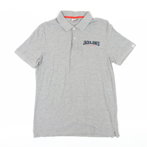 Jack & Jones Grey Men's Medium Polo Shirt
