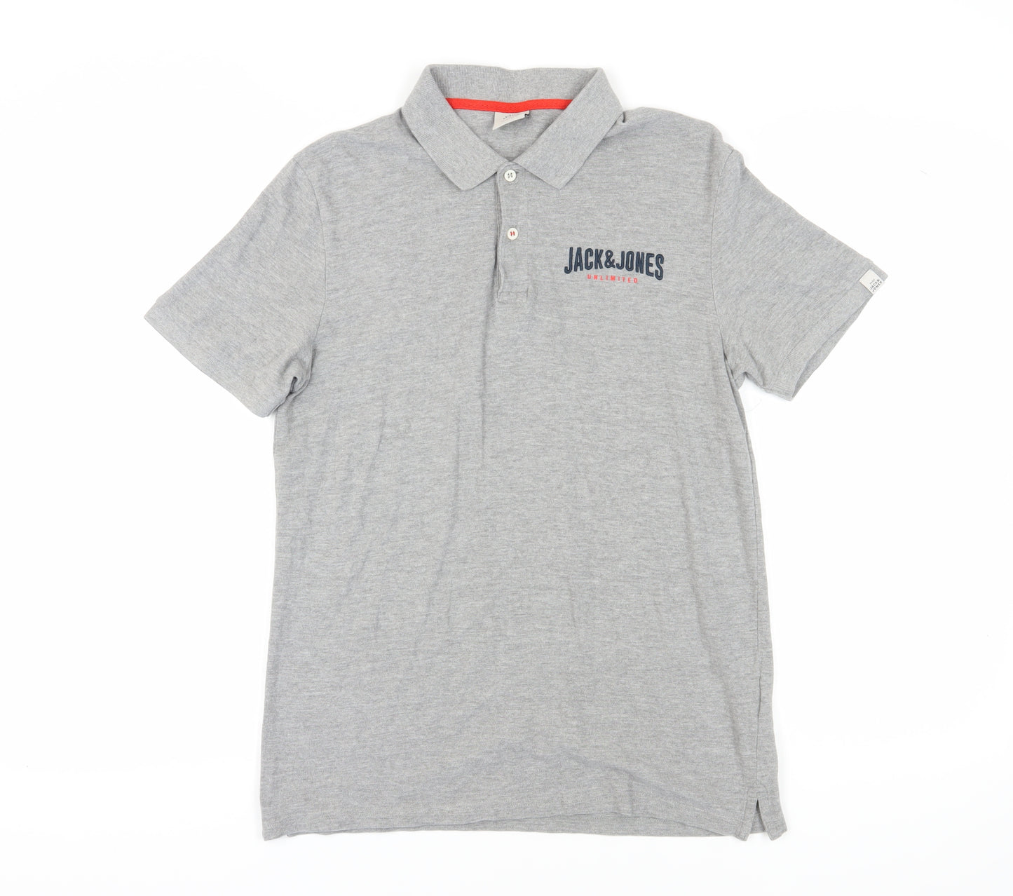 Jack & Jones Grey Men's Medium Polo Shirt