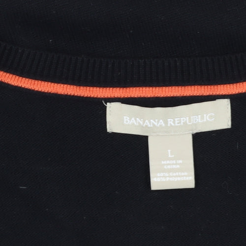 Banana Republic Men’s L Black Pullover V-Neck Jumper