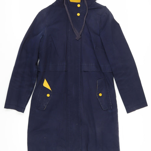 Boden Women's Blue Parka Coat Size 8 with Hood