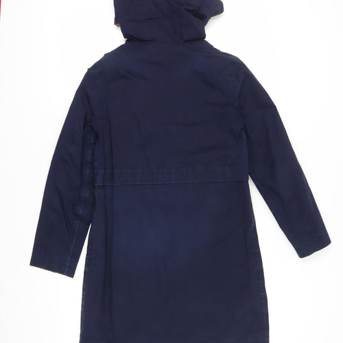 Boden Women's Blue Parka Coat Size 8 with Hood