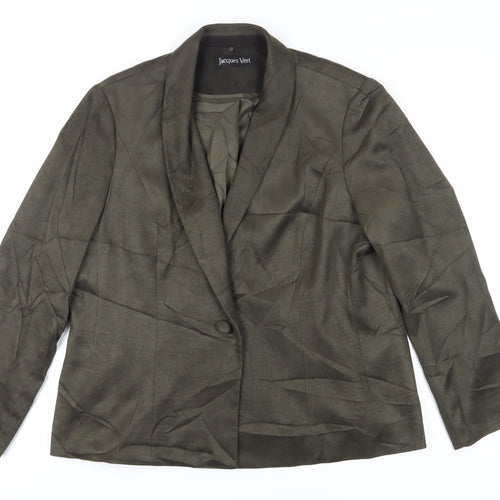 Jacques Vert Green Women's Blazer Size 20, Regular Fit