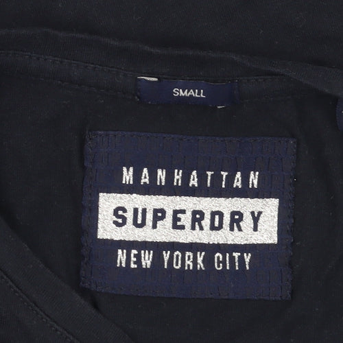 Superdry Women's Black Crochet Accents T-Shirt Size 10