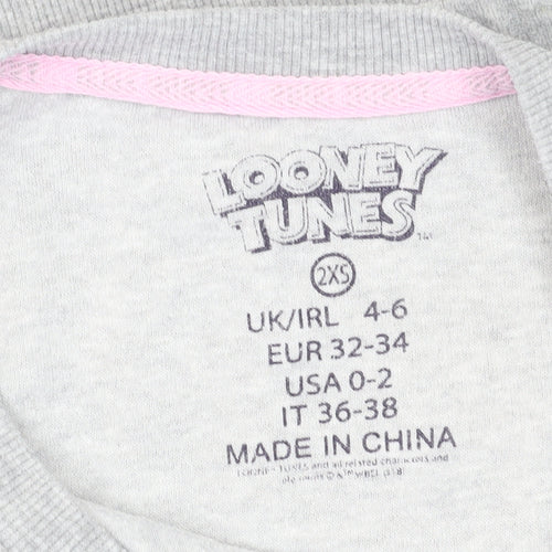 Looney Tunes Teens Grey Pullover Sweatshirt 2XS