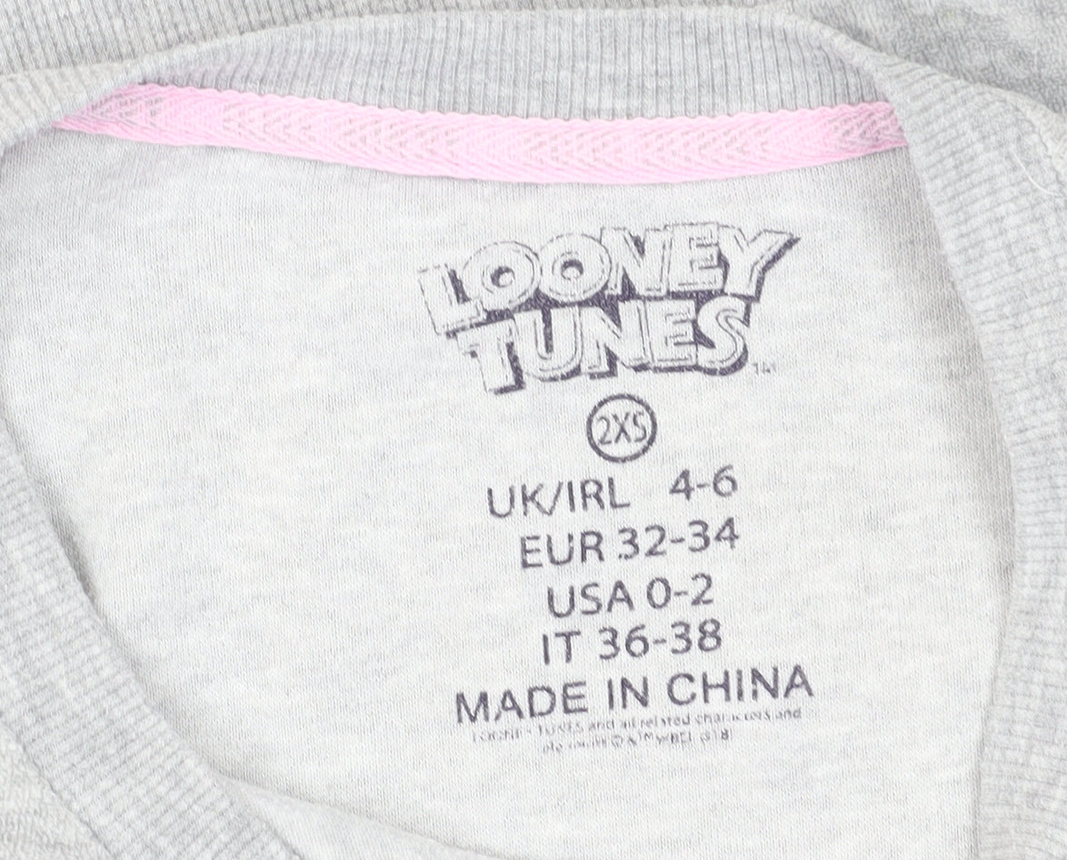 Looney Tunes Teens Grey Pullover Sweatshirt 2XS
