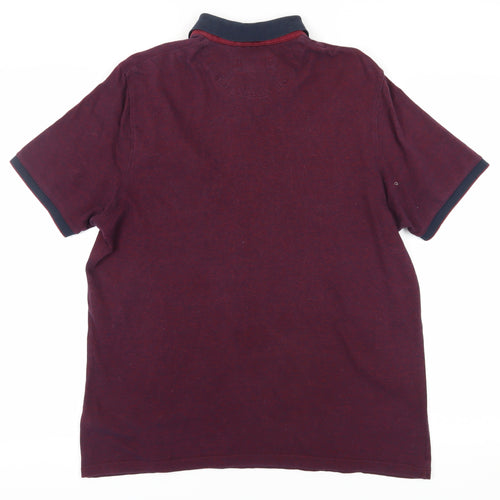 Ted Baker Men’s Red Polo Shirt - Size L, Button Down