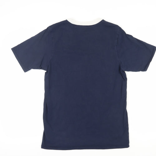 Nike Men's Blue Crew Neck T-Shirt, Size S, Cotton