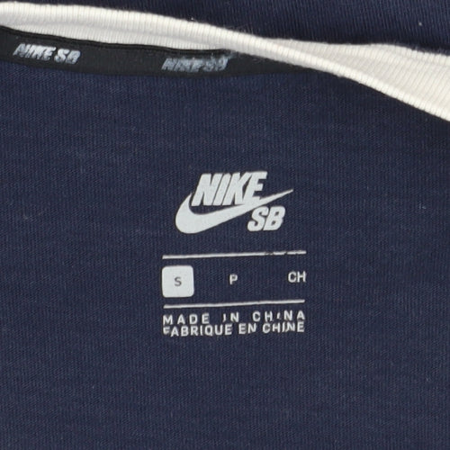 Nike Men's Blue Crew Neck T-Shirt, Size S, Cotton