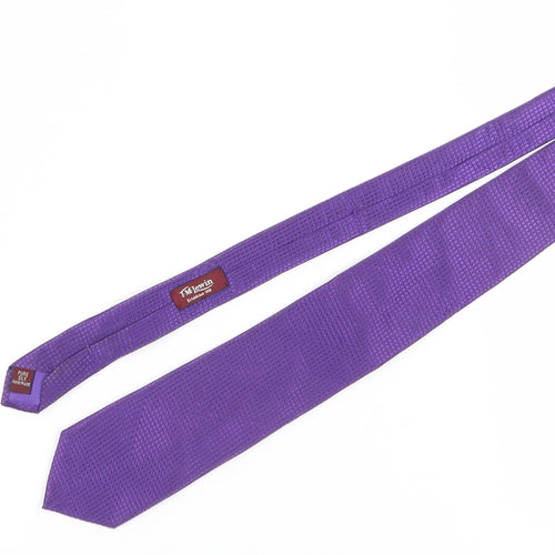 T.M.Lewin Men's Purple Silk Geometric Tie