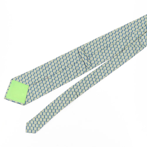 Austin Reed Men's Aqua Geometric Silk Tie One Size