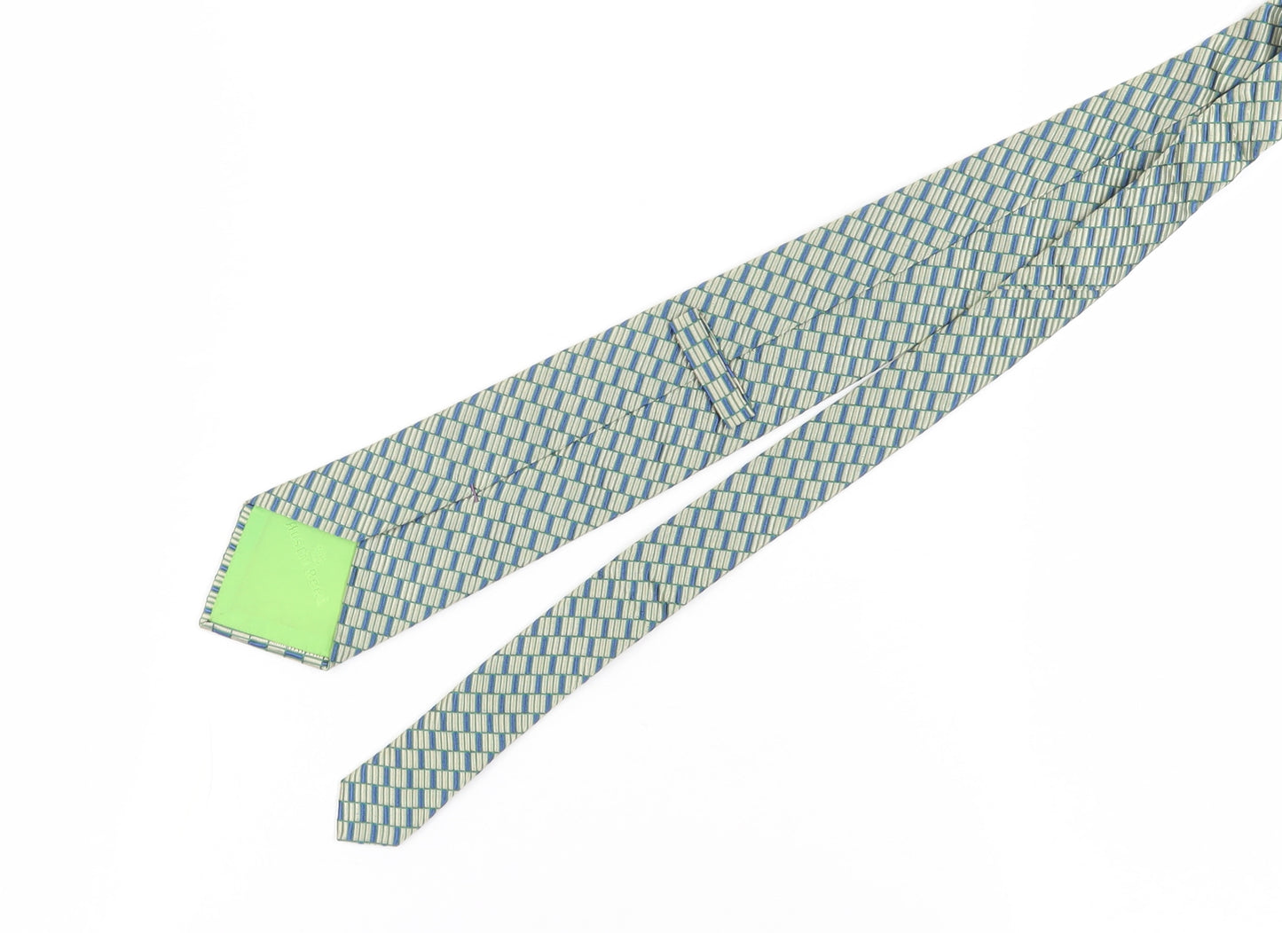 Austin Reed Men's Aqua Geometric Silk Tie One Size