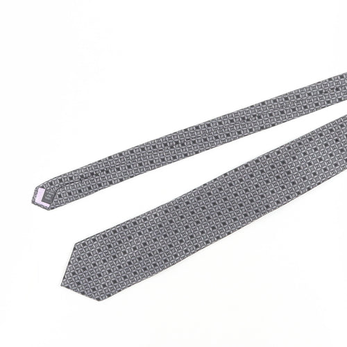 Jeff Banks Grey Geometric Silk Designer Tie