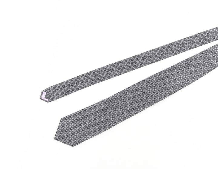 Jeff Banks Grey Geometric Silk Designer Tie